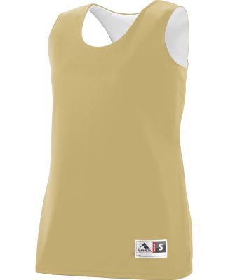 Augusta Sportswear 147 Women's Reversible Wicking  in Vegas gold/ white