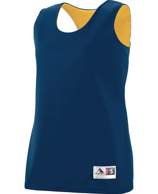 Augusta Sportswear 147 Women's Reversible Wicking  in Navy/ gold