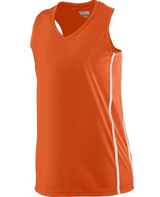 Augusta Sportswear 1183 Girls' Winning Streak Race in Orange/ white