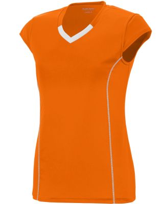 Augusta Sportswear 1219 Girls' Blash Jersey in Power orange/ white