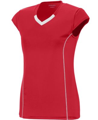 Augusta Sportswear 1219 Girls' Blash Jersey in Red/ white