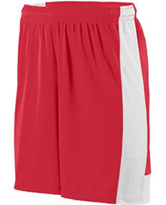 Augusta Sportswear 1605 Lightning Short in Red/ white