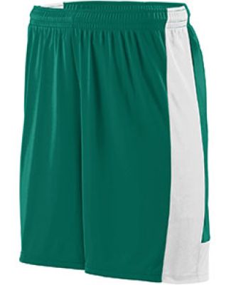 Augusta Sportswear 1605 Lightning Short in Dark green/ white