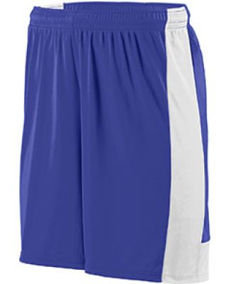 Augusta Sportswear 1605 Lightning Short in Purple/ white