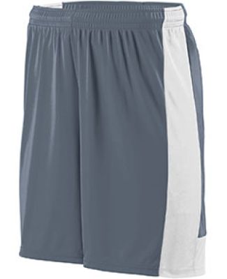 Augusta Sportswear 1605 Lightning Short in Graphite/ white