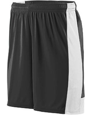 Augusta Sportswear 1606 Youth Lightning Short in Black/ white