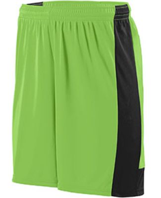 Augusta Sportswear 1606 Youth Lightning Short in Lime/ black