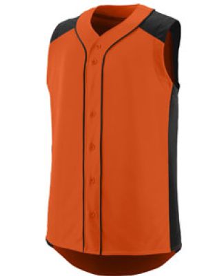 Augusta Sportswear 1662 Sleeveless Slugger Jersey in Orange/ black