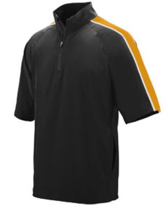 Augusta Sportswear 3789 Youth Quantum Short Sleeve Black/ Gold/ White