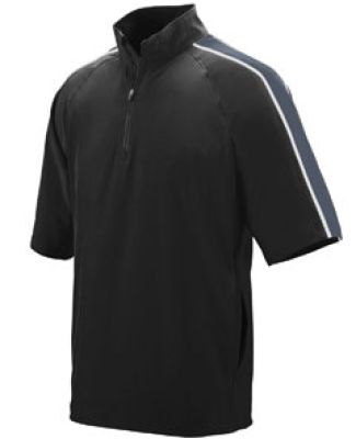 Augusta Sportswear 3789 Youth Quantum Short Sleeve in Black/ graphite/ white