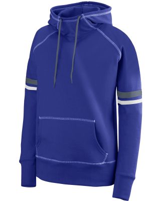 Augusta Sportswear 5440 Women's Spry Hoodie in Purple/ white/ graphite