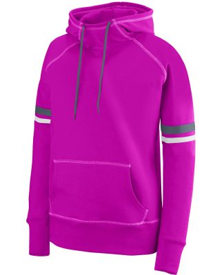 Augusta Sportswear 5440 Women's Spry Hoodie in Power pink/ white/ graphite