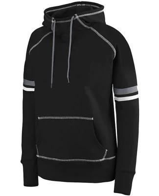 Augusta Sportswear 5440 Women's Spry Hoodie in Black/ white/ carbon