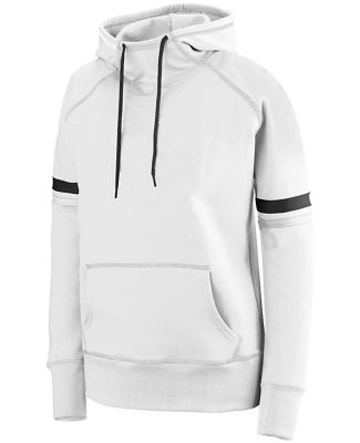 Augusta Sportswear 5440 Women's Spry Hoodie in White/ black/ graphite