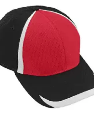 Augusta Sportswear 6290 Change Up Cap Black/ Red/ White