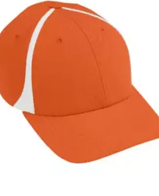 Augusta Sportswear 6310 Flexfit Zone Cap Orange/ White