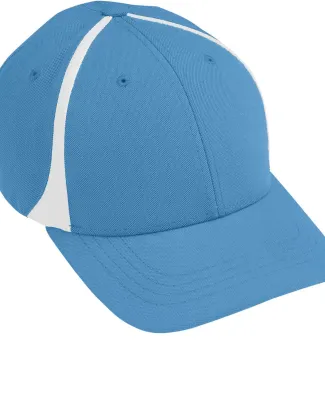 Augusta Sportswear 6311 Youth Flexfit Zone Cap in Columbia blue/ white