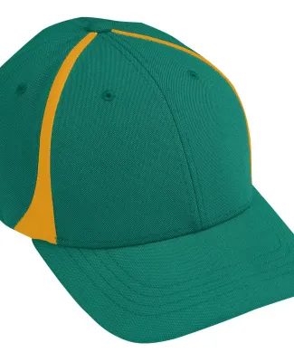 Augusta Sportswear 6311 Youth Flexfit Zone Cap in Dark green/ gold