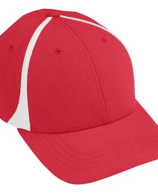 Augusta Sportswear 6311 Youth Flexfit Zone Cap in Red/ white