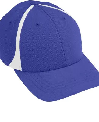 Augusta Sportswear 6311 Youth Flexfit Zone Cap in Purple/ white
