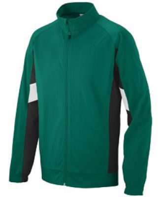 Augusta Sportswear 7723 Youth Tour De Force Jacket in Dark green/ black/ white