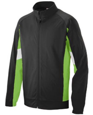 Augusta Sportswear 7723 Youth Tour De Force Jacket in Black/ lime/ white