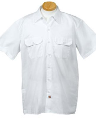 1574 Dickies Short Sleeve Twill Work Shirt  WHITE