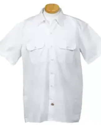 1574 Dickies Short Sleeve Twill Work Shirt  WHITE