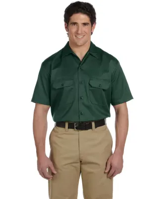 1574 Dickies Short Sleeve Twill Work Shirt  HUNTER GREEN