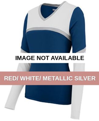 Augusta Sportswear 9211 Girls' Cheerflex Rise Up S Red/ White/ Metallic Silver