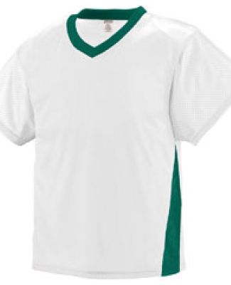 Augusta Sportswear 9725 High Score Jersey in White/ dark green