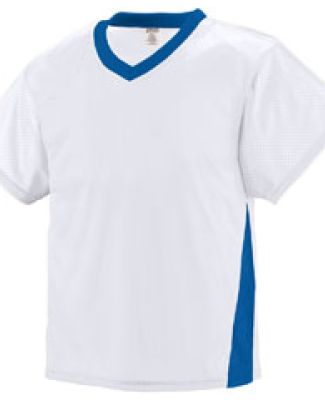 Augusta Sportswear 9725 High Score Jersey in White/ royal