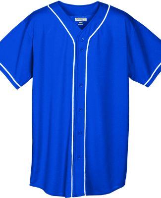 Augusta Sportswear 594 Youth Wicking Mesh Button F in Royal/ white