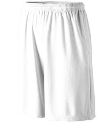 Augusta Sportswear 803 Longer Length Wicking Short in White
