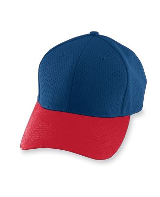 Augusta Sportswear 6235 Athletic Mesh Cap-Adult in Royal/ red