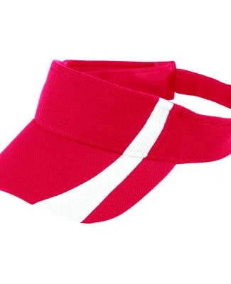 Augusta Sportswear 6260 Adjustable Wicking Mesh Tw in Red/ white