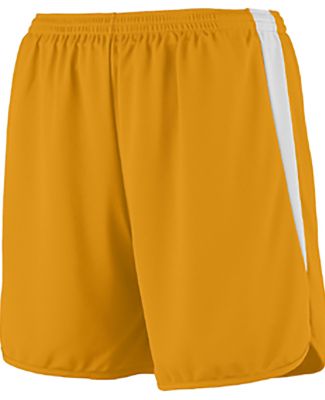 Augusta Sportswear 346 Youth Velocity Track Short in Gold/ white