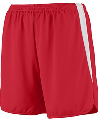 Augusta Sportswear 346 Youth Velocity Track Short in Red/ white