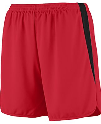 Augusta Sportswear 346 Youth Velocity Track Short in Red/ black