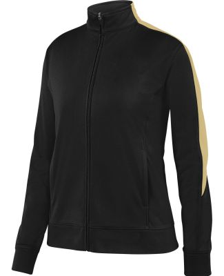 Augusta Sportswear 4397 Ladies Medalist Jacket 2.0 in Black/ vegas gold