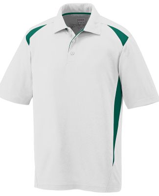 Augusta Sportswear 5012 Two-Tone Premier Sport Shi in White/ dark green