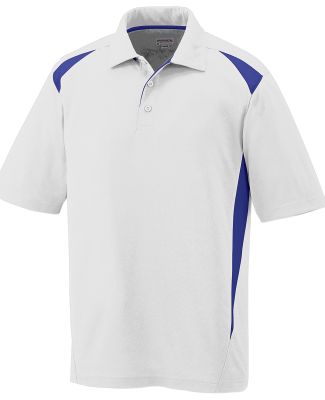 Augusta Sportswear 5012 Two-Tone Premier Sport Shi in White/ purple