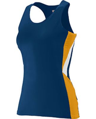 Augusta Sportswear 334 Women's Sprint Jersey in Navy/ gold/ white