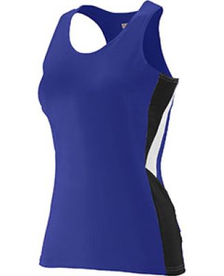 Augusta Sportswear 334 Women's Sprint Jersey in Purple/ black/ white