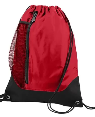 Augusta Sportswear 1149 Tres Drawstring Backpack Red/ Black