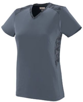 Augusta Sportswear 1361 Girls' Vigorous Jersey in Graphite/ graphite/ black print