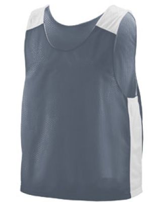 Augusta Sportswear 9715 Face Off Reversible Jersey in Graphite/ white