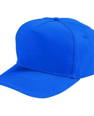 Augusta Sportswear 6207 Youth Five-Panel Cotton Tw in Royal