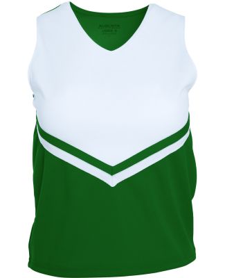 Augusta Sportswear 9111 Girls' Pride Shell in Dark green/ white/ white