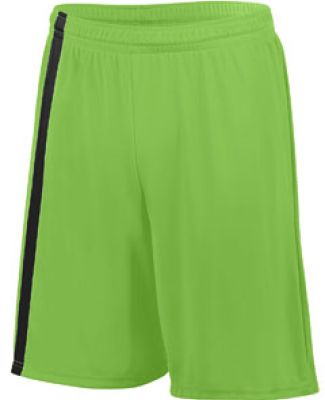 Augusta Sportswear 1622 Attacking Third Short in Lime/ black